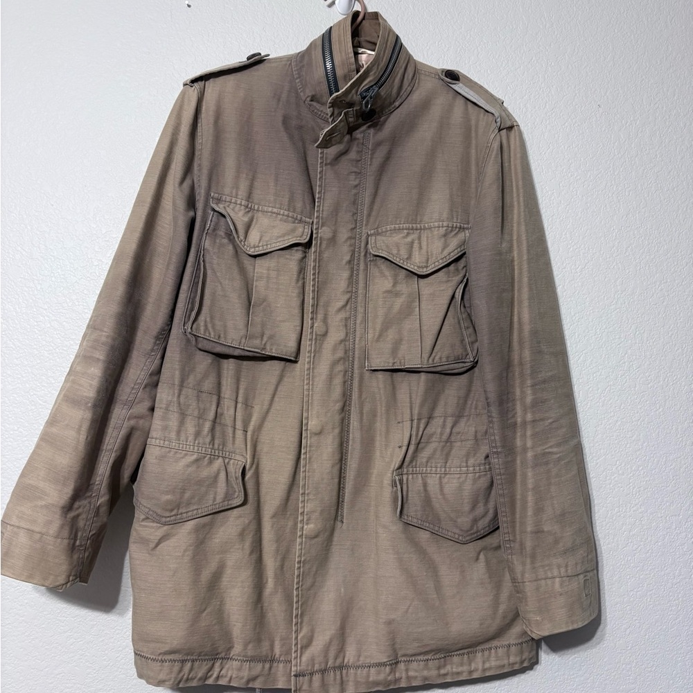 Men’s Steven Alan Khaki Military Field Chore,‎ Tactical Jacket. 100%Cotton. USA